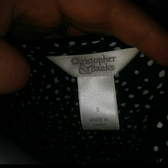 Christopher & Banks Polk Dot Floral Crinkle Blouse - Picture 3 of 4